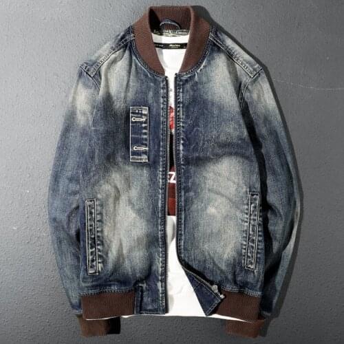 China Imported Spring Mens Coats Denim Plus Size XXXXL Super Brand Summer Man Jeans Overcoat Vintage Streetwear Outwear A478