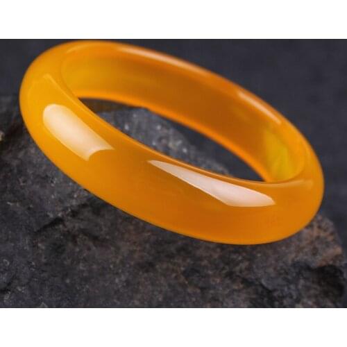 Chinese Natural Topaz Chalcedony Hand-carved Jade Bracelet Fashion Boutique Jewelry Men and Women Agate Bracelet Gifts