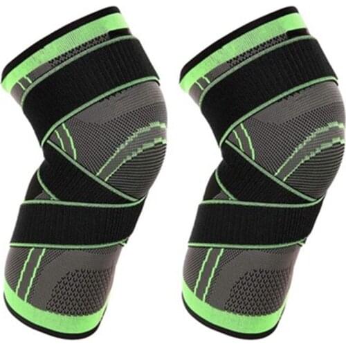 Unisex 1 Pair Pressurized Elastic Knee Pads Support Sleeves 1 Piece Fitness Gear Running Brace Knee Wrap Protector