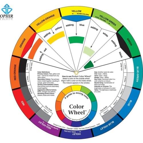 OPHIR Round Tattoo Pigment Color Wheel for Tattoo Makeup Permanent Makeup Eyebrow Lip Eyeliner _AC128