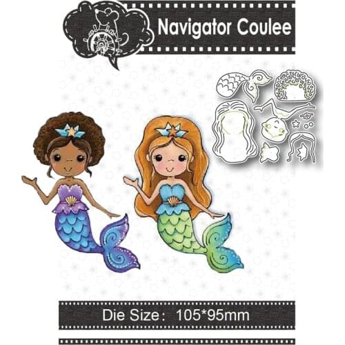 Metal cutting die mermaid died of scrapbook layered drawing craft supplies layered drawing decorative stamp 2021