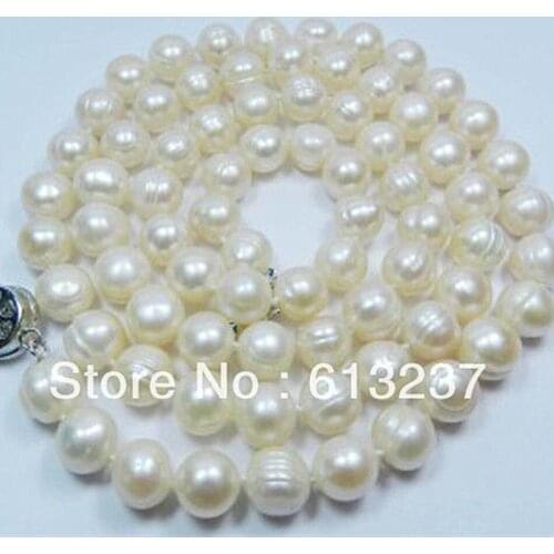 Fashion 8-9mm beautiful white akoya cultured pearl making Special Necklace 25'' MY5012