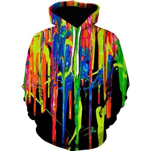 2021 New Splash Ink Oil Painting 3D Printing Hoodie Men and Women Harajuku Hoodie Personality Daily Jacket Casual Fashion Sweate