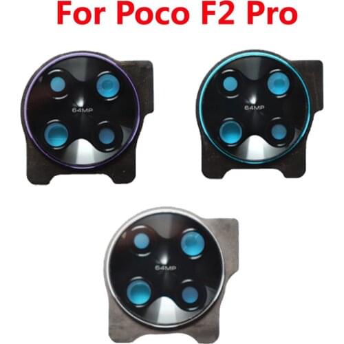 Rear Camera Lens For Xiaomi Poco F2 Pro Back Camera Lens With Frame Holder Adhesive Replacement