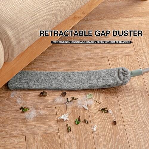 Bedside Dust Brush Long Handle Mop Sweep Artifact Long Crevice Static Dust Brush Extensible Cleaning Duster Sofa Gap Clean Tool