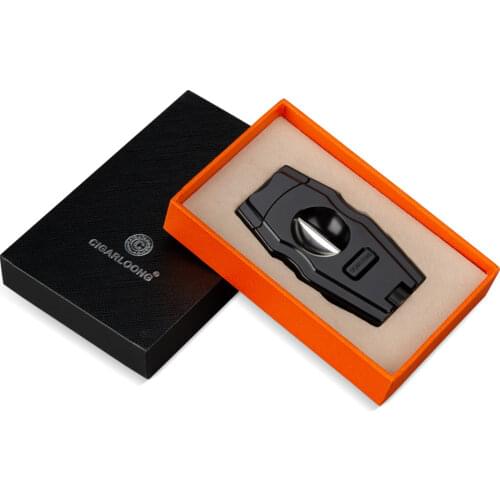 CIGARLOONG Portable Stainless Steel Metal Cigar Cutter Luxury Gadgets Six Color For Choose V Cigar Cutter CL-JV001