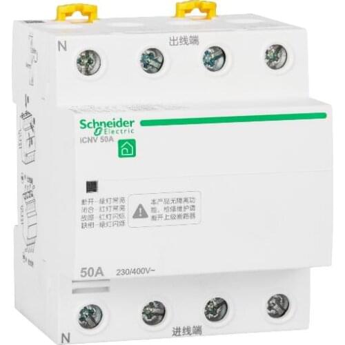 ICNV 4P 50A A9C69450 ICNV self-restoring overvoltage protector, 4P, 50A, 400V(operating voltage)