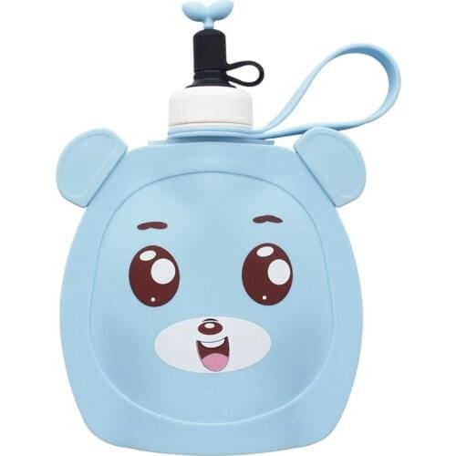Silicone Water Bottle Baby Outdoor Portable Water Bottle Children Diagonal Folding Sports Water Cup Manufacturer Wholesale