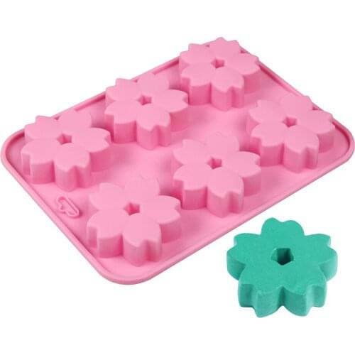 6 Flowers Silicone Cake Mold Handmade Soap Moluds Six Cherry Blossom Snowflake Jelly 3D DIY Making for Baking Decoration Tools