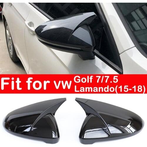 Car styling Door Side Wing Rearview Mirror Cover Sticker Trim For Volkswagen VW golf 7/7.5 Lamando (15-18) Auto Parts