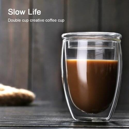 Heat-resistant Double Wall Glass Cup Beer Espresso Coffee Cup Set Handmade Beer Mug Tea glass Whiskey Glass Cups Home Drinkware