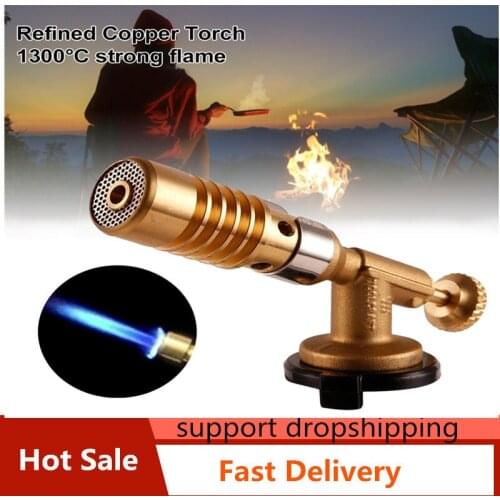 Outdoor Camping BBQ Welding Torch Burner Flame Gun Gas Pistol Butane Torch Gas-Burner Lighter Heating Welding Spray Gun Tool