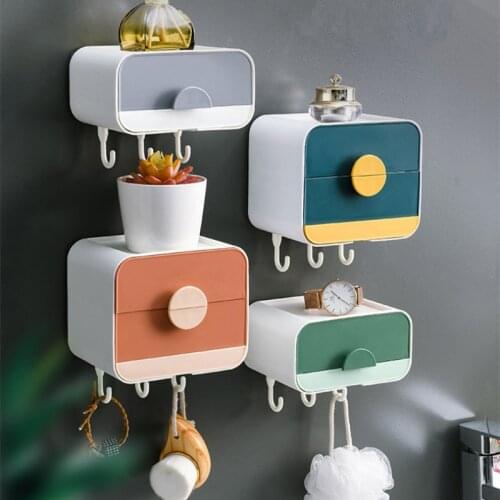 Bathroom Bar Soap Holder for Shower Wall Adhesive Shower Soap Case Tray with Drain Hand soap box holder