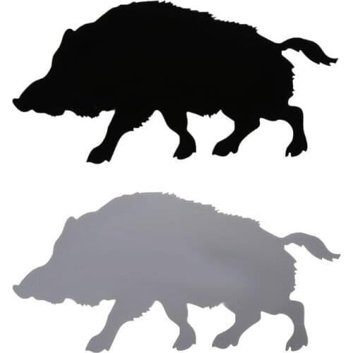 Wild Boar Pig Vinyl Car Sticker Car Styling Animal Silhouette Decorative Car Decal 20x10cm