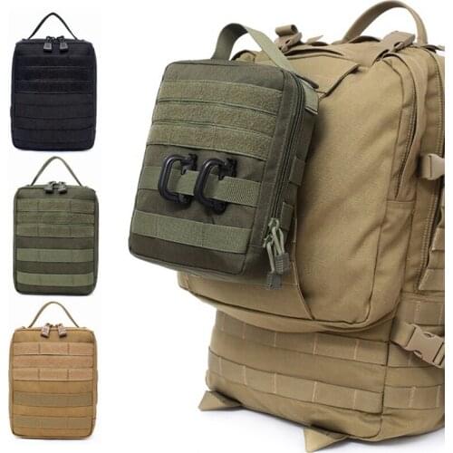 Military Medical Bag Utility EDC Pouch Nylon Accessory Tool Handbag Survival Hunting Backpack Molle Attachments Pack Tactical
