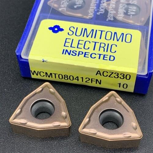 WCMT0804FN ACZ330*10pcs U Drill Carbide Inserts,can for Steel and Stainless Steel