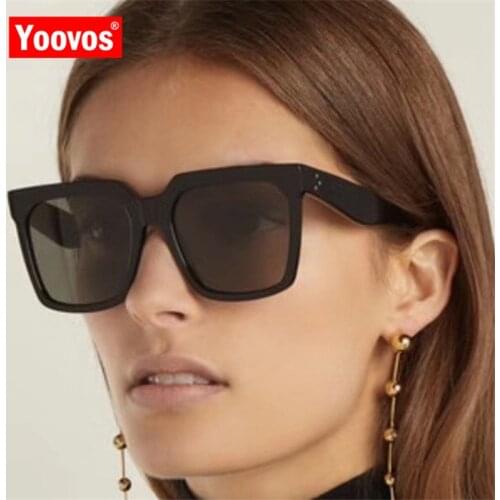 Yoovos 2021 Square Classic Sunglasse Women Luxury Gradient Retro Candy Color Plastic Glasses Vintage Oculos De Sol Feminino