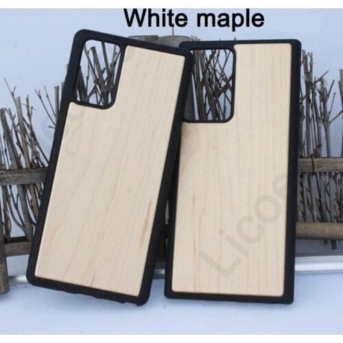 For Samsung Galaxy Note 20 S20 Ultra S10 E S9 S8 S7 Plus 9 Solid Wood Cherry Walnut Bamboo Lens Protect Phone Case Cover Shell