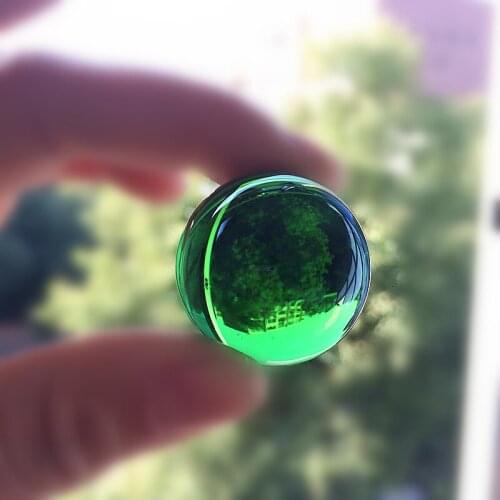 30mm Green Quartz Crystal Glass Ball Feng Shui Crafts Smooth ball for Home Decorative Sovenir Sphere Figurines