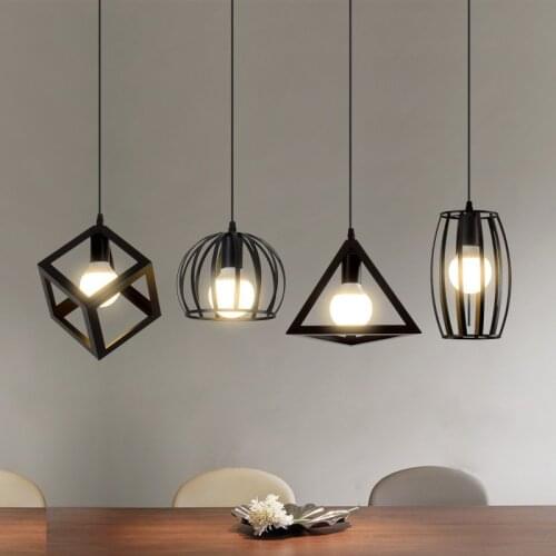 E27 Retro Iron Pendant Light for Corridor Indoor LED Chandelier Lamp Loft Cozy Hanging Lamp for Bedroom Aisle Balcony 110-220V