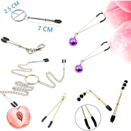 1 Pair Exotic Massage Accessories of Metal Breast Clitoris G Spot Clip for Women Fetish Adults Games Flirt Sex Toys