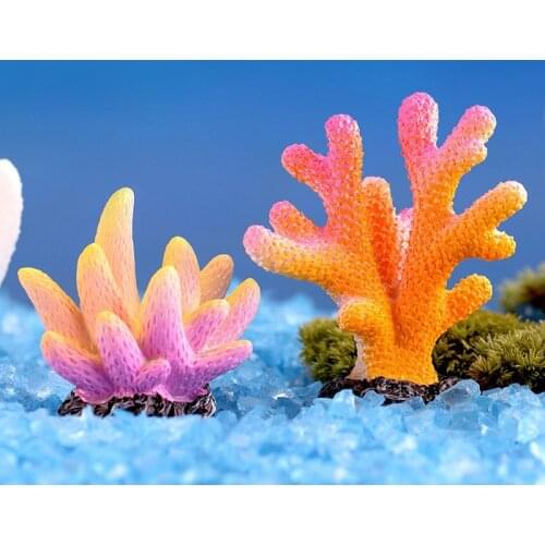 1PCS Colorful Resin Aquarium Artificial Coral Reef Decoration Fish Tank Coral Stone