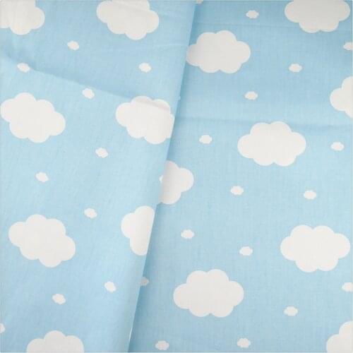 100% Cotton Fabric Blue Clouds Baby Bedding Decoration Diy Fabrics Patchwork Quilting Sewing Cloth Craft Tissue Home Textile