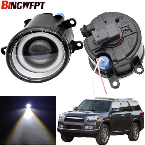 2PCS Car LED Fog Light Angel Eye DRL Daytime Running Light 12V 3000LM For Toyota 4Runner 4 Runner 2010 2011 2012 2013