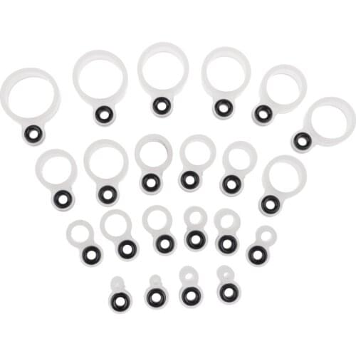 22Pcs Silicone Fishing Rod Guide Tips Top Eye Rings Line Repair Kit 22 Sizes