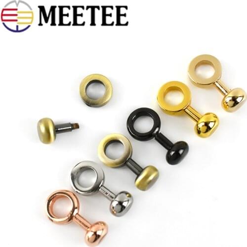 Meetee 4/10pcs 10X20mm Copper Bag Zipper Transform Buckles Accessories DIY Handbag Zip Chain Buckle Adjust Hardware Button BF909