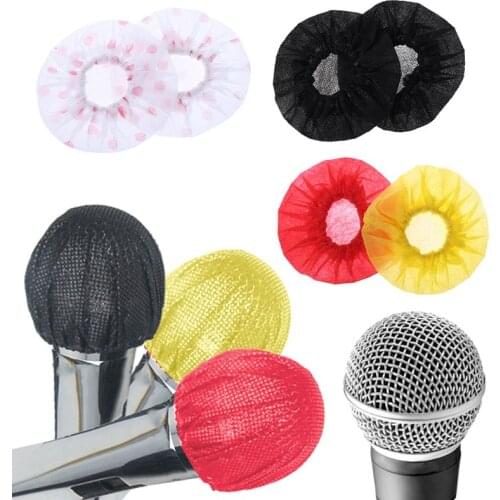 50Pair Disposable Non-woven Microphone Cap Black Replacement Foam Windscreen Windshield Sponge Covers for KTV Karaoke Supplies