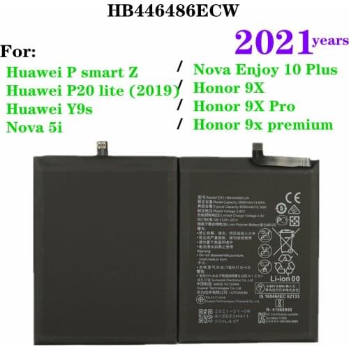 For Nova 5i,Nova Enjoy 10 Plus,Honor 9X/9X Pro,Honor 9X remium,Huawei P smart Z,Huawei P20 lite,Huawei Y9s HB446486ECW Battery