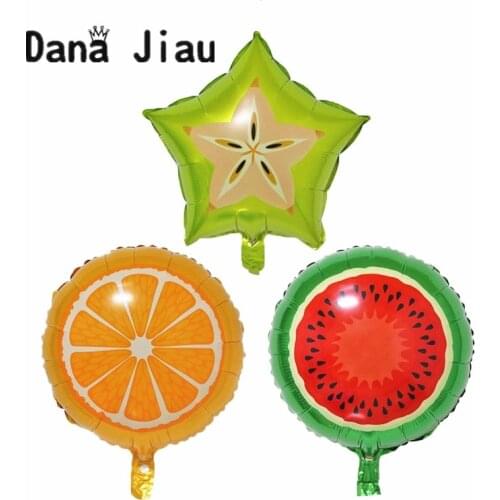 18inch Fruit Aluminum Balloons Multiple Birthday Party Decorations Festive Supplies orange watermelon carambola infalte air ball