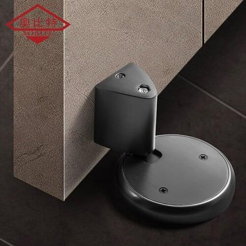 AOBT Mechanical Door Stop Nail Free Door Stopper Door Holders Catch Floor Stop Door Nail Free Doorstop Furniture Door Hardware