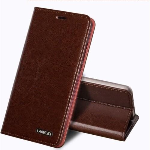 Luxury Genuine Leather Flip Case For iPhone 8 X Oil wax Leather 3 Card slots Phone Cover For iPhone 6 6S 7 Plus cases
