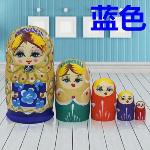 DAYEIEE Hand-painted Wooden Matryoshka Dolls 5 Layer Russian Nesting Dolls Christmas Gifts Kids Birthday Gift