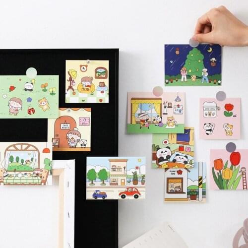 Childrens cartoon postcard wall paste Kindergarten decoration house decoration wall decor bedroom living room decoration
