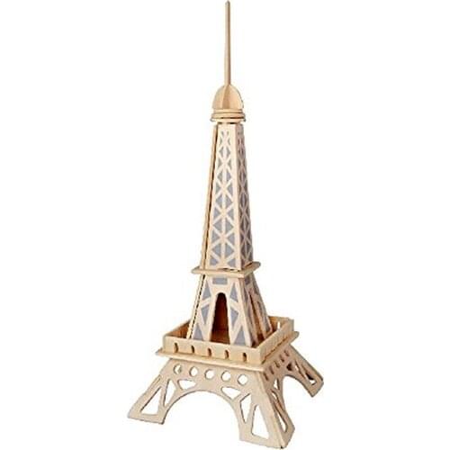 Eiffel Tower 3d Puzzle Toys Wooden Puzzles 3D Building Puzzles Wood Toys For Children Operation Ability Development For Children