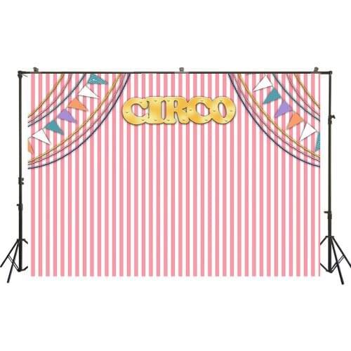 HUAYI Photography Backdrop Birthday Party Desserts Table Decor Photo Booth Background Circus carnival Baby Shower BackdropW-3554