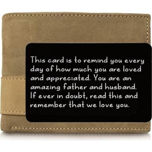 Remember We Love You Dad Wallet Card Metal Business Card Insert Party Favors New Years Christmas Gifts For Dad