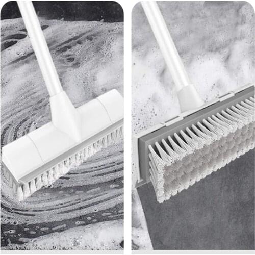 Mopping brush with long handle stiff brush bathtub and tile brush, suitable for cleaning kitchens walls and decks