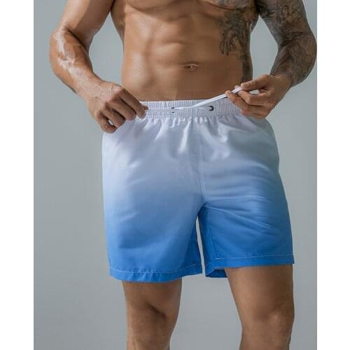 2021 Mens Five-point Gradient Color Printed Sports Shorts Quick-drying Plus Size Large Pants Casual Beach Pants