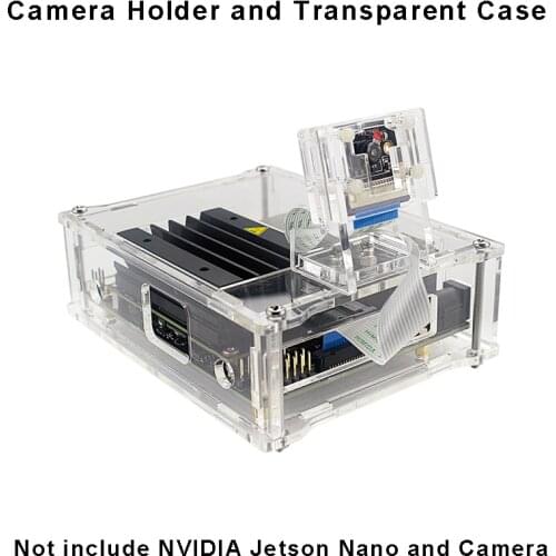 NVIDIA Jetson Nano Acrylic Camera Holder + Transparent Case Suitable for 8MP 77Degree IMX219 Sensor Webacm