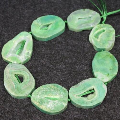 New Arrival! Druzy Stone Gems Stone Beads Green Necklace Pendant Valentines Day Gifts Crystal Beads