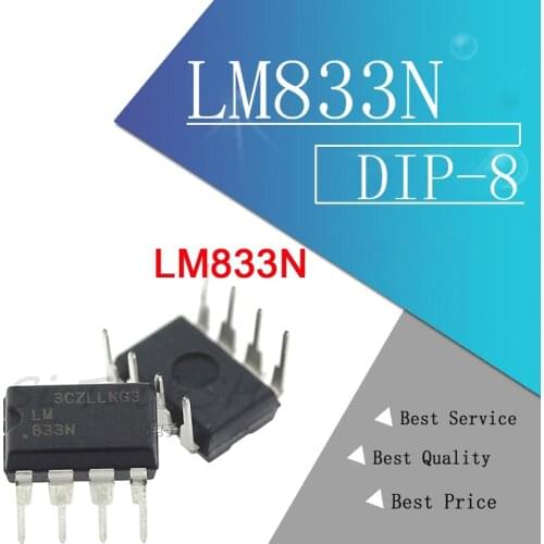 10PCS/lot LM833N DIP8 LM833 Audio amplifier Dual Audio Op Amp New original