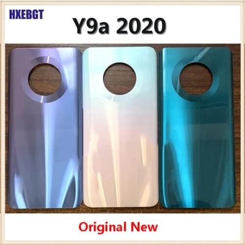 Original New For Huawei Y9a 2020 Back Cover Housing Door Rear Battery Cover Chassis With Adhesive Sticker Replacement Parts