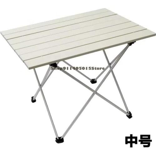 Outdoor Portable Ultra Light Aluminum Alloy Folding Table Picnic Camping Folding Table Barbecue Self Driving Leisure Furniture S
