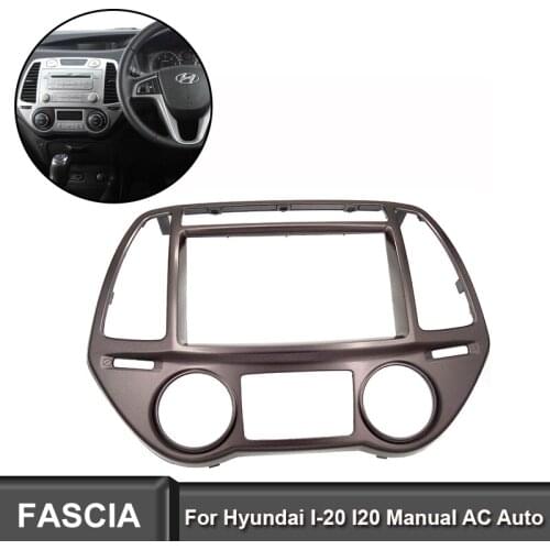 2DIN Car Radio Frame For Hyundai I-20 I20 Manual Fascia Dash Kit Installation Facia Plate Adapter Cover Bezel Trim Stereo Panel