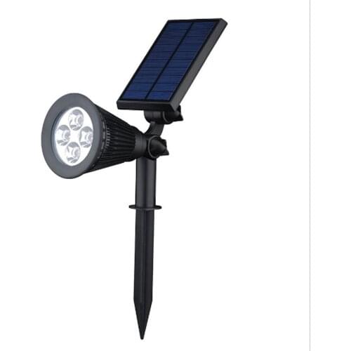 Solar 4LED Outdoor Garden lawn lamp Lighting / LED Waterproof Rotating Solar Spot Lighting
