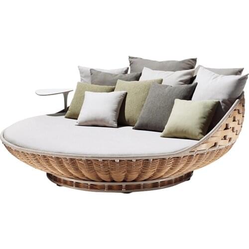 Outdoor Bed and Hammock Double Swing Rocking Chair Indoor Adult Cradle Courtyard Rattan Sofa